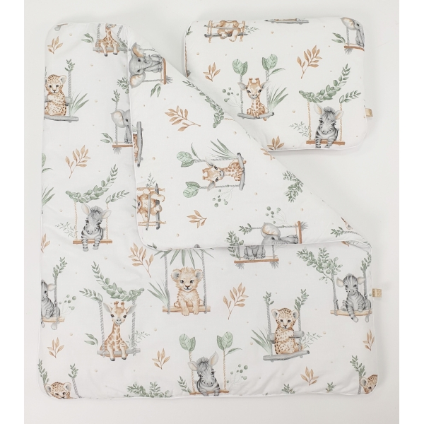 Linge de lit bébé beige nid d’abeille XXL