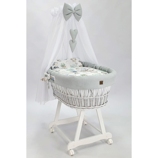 Set complet 5 pièces en taille XXL berceau en osier