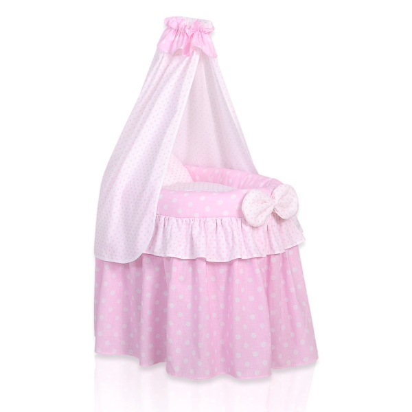Berceau de poupée princesse rose avec ciel en voile
