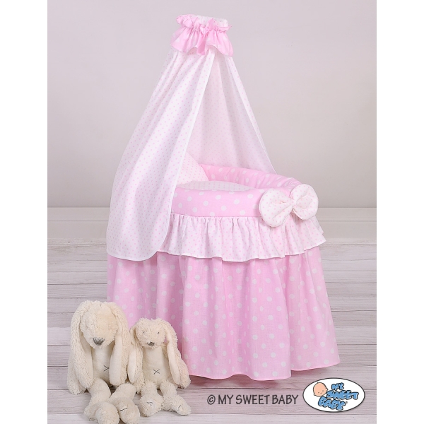 Berceau de poupée princesse rose avec ciel en voile