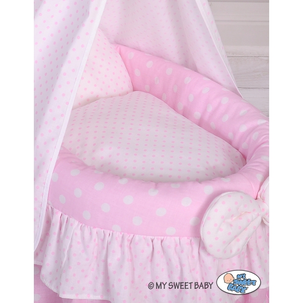 Berceau de poupée princesse rose avec ciel en voile