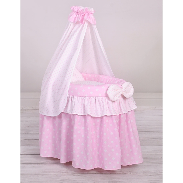 Berceau de poupée princesse rose avec ciel en voile