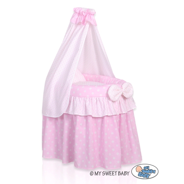 Berceau de poupée princesse rose avec ciel en voile